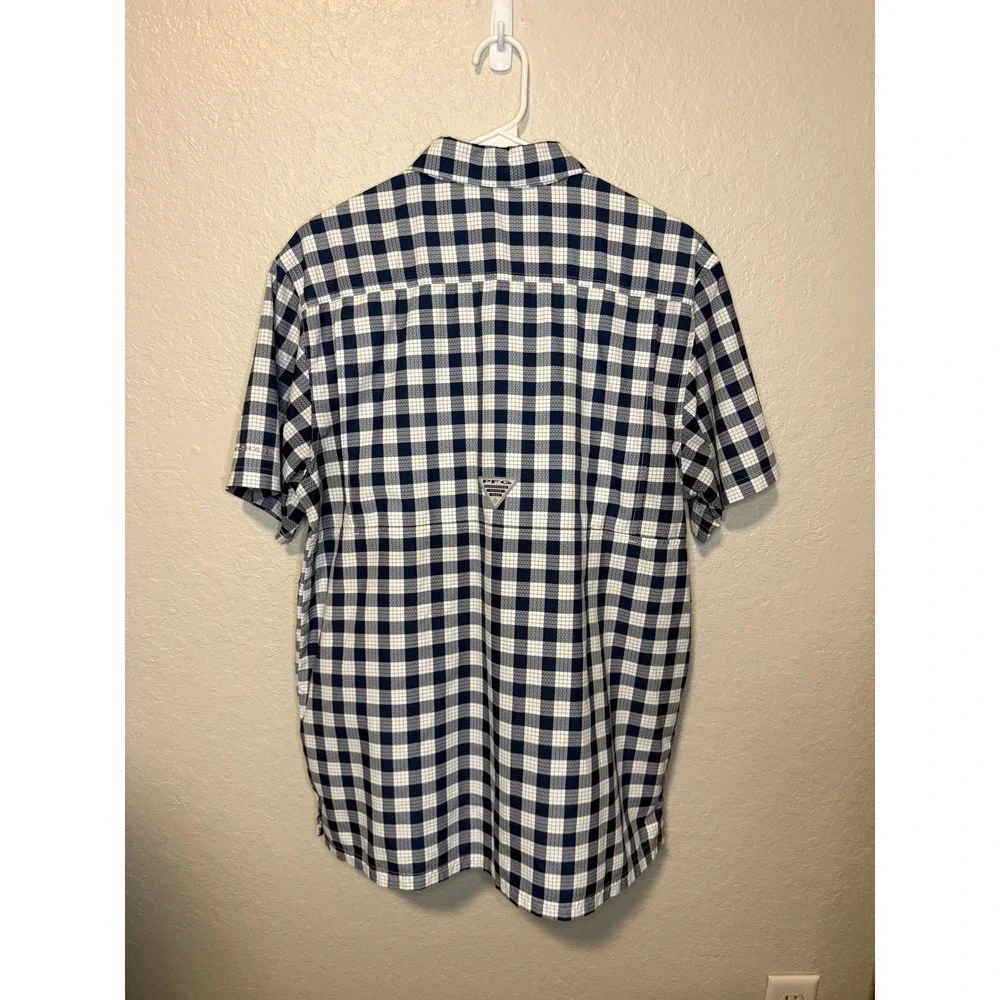 Columbia Mens Shirt Medium M Plaid Button Up Short Sleeve Casual